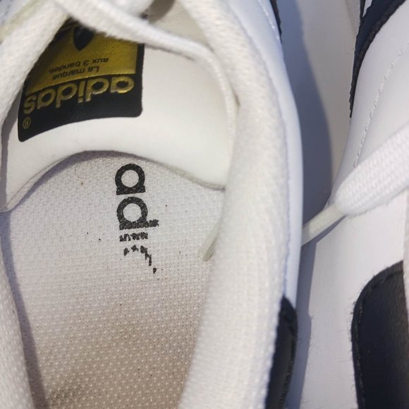 Adidas Men's Size 8.5 White Black Sneakers Shoes - Picture 9 of 13